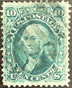 US Stamps - SC# 68 - Used - Sound & Bright - SCV = $60.00