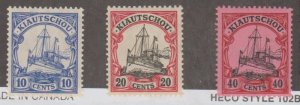 Germany Colonies - Kiauchau Scott #36-37-38 Stamp - Mint Set