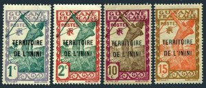 Inini  1-2,6-7,MNH,dry gum.Michel 1-2.4-5. Archer,1932.