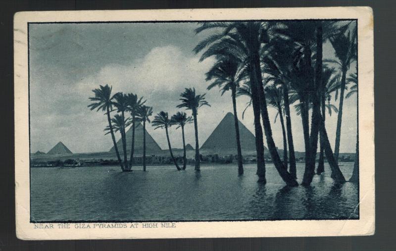 1931 Palestine Postcard Cover to Vienna Austria Posted at Sea Egypt palestine