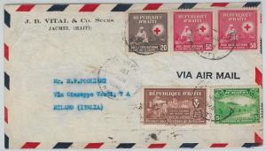 58619 - HAITI - POSTAL HISTORY - AIRMAIL COVER to ITALY 1946 - RED CROSS