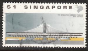 Singapore 1989 Sc 558 Indoor Stadium $1 Top Value Used