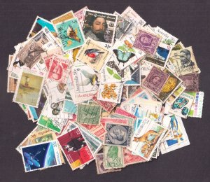 COLLECTION OF AUSTRALIA STAMPS - 250V DIFFERENT - USED