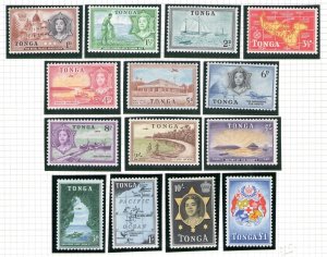 1953 TONGA - Stanley Gibbons No. 101/114 - 14 Values - MNH**