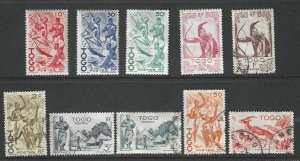 Togo 309-313, 315-316,318, 320, 323 Mint/Used  SC:$5.95