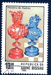 History of Chess, Guinea Bissau stamp SC#477 used