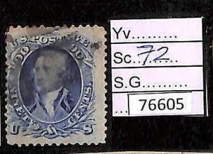 76605  - USA United States - STAMP -  Scott #  72  Used