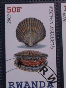 ​RWANDA-2009- WORLD FAMOUS MARINE SEA FAUNA CTO SHEET-VF-WE SHIP TO WORLD WIDE