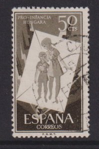 Spain    #859  used   1956  Hungarian children 50c