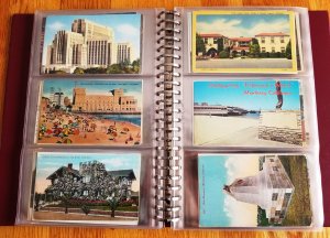 180 Vintage Post Cards in Post Card Binder(HP09)