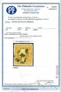 Scott #381 - $175.00 – XF/Sup-used – PF Cert graded XF-SUP-95 - Beautiful stamp!