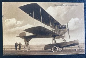 1917 Feldpost Germany RPPC Postcard Cover To Dresden Albatros Doppeldecker