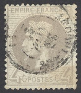 France Sc# 31 Used 1863-1870 4c Emperor Napoleon III