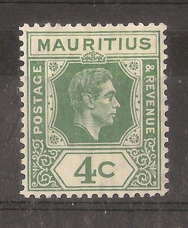 Mauritius 1938 4c 'Open C' Variety Mint Cat£225