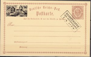 Germany - 1873 1/2gr Eagle special cancel on the first German PC #P1 (2257)