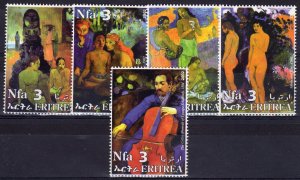 Eritrea 2002 PAUL GAUGUIN THE IMPRESSIONISTS PAINTING Set (5) MNH