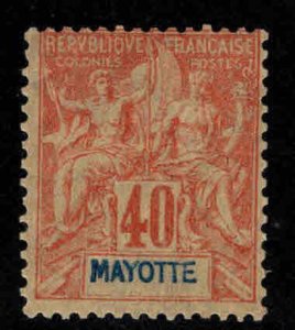 Mayotte Scott 14 MH*  perf 14x13.5 stamp  colorful