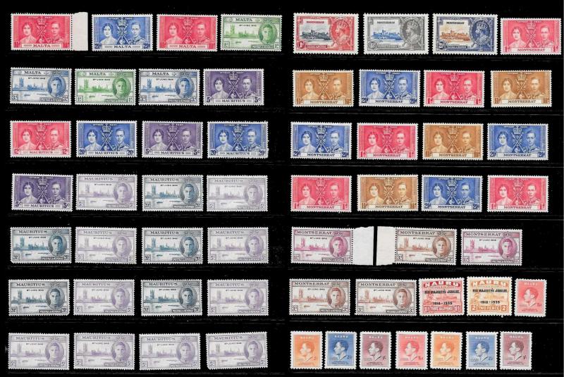 BRITISH COLONIES (1250+ Stamps) Omnibus Set Stamps Pairs Singles MNH/Mint/Used