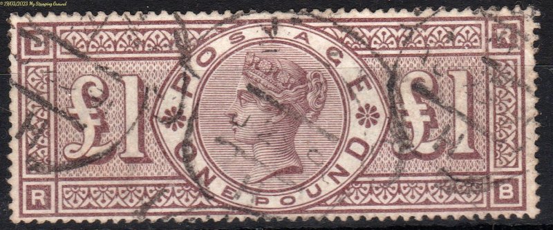 SG:185 used 1884 Watermark 3 Crowns