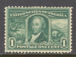 U. S.  Sc # 323 mint hinged (JE)