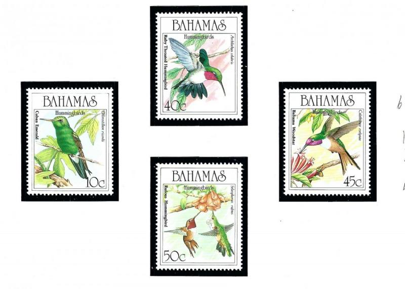 Bahamas 668-71 MNH 1989 Hummingbirds