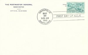 984 3c ANNAPOLIS - Postmaster General - w/ Announcement Sheet