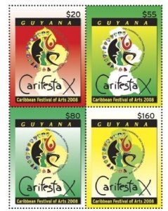 Guyana - 2008 - Caribbean Festival Of Arts - Set Of 4 Stamps - MNH