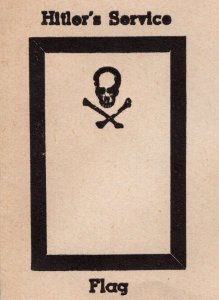 Patriotic WWII Hitler Large Service Flag Skull Cross Bones Chicago 1945 Cover 2b