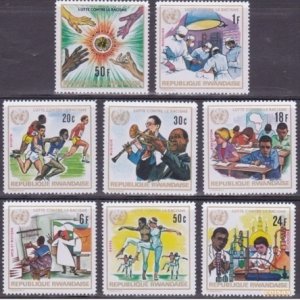 Rwanda MNH 486-93 Fight Against Racism 1972 8 Stamps