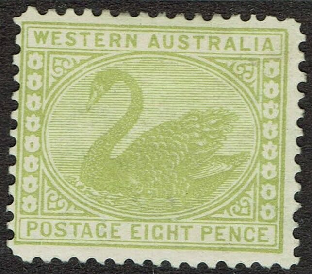 WESTERN AUSTRALIA 1905 SWAN 8D WMK CROWN/A PERF 12.5 