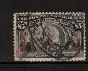  USA #245 Used Fine+ With Boston Cancel