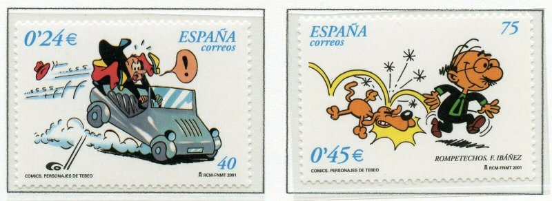 SPAIN SELECTION OF 2001   ISSUES ALL DIFFERENT MINT NH PARTIALLY SHOWN 