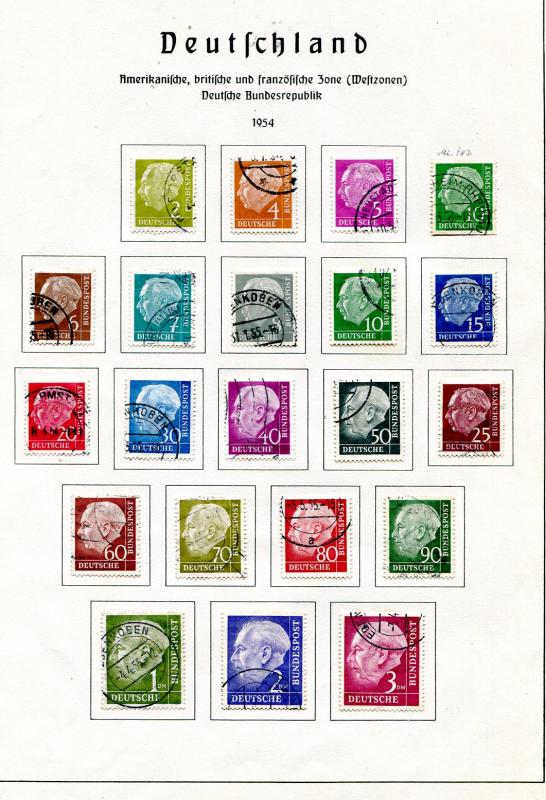 Germany 1952-54 used sets VF