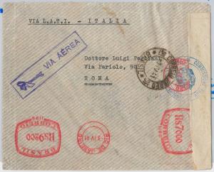 BRAZIL - POSTAL HISTORY: COVER to ITALY - LATI FIGLHT 03.04.1941