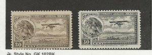 Mexico, Postage Stamp, #C13, C14 Mint NH, 1929, DKZ