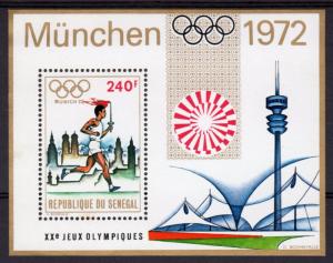 Senegal 1972 S#369 Olympic Games Munich '72 Souvenir Sheet perforated MNH