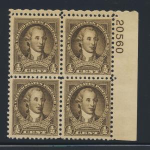 704  MNH plate block   cat.$6.50  