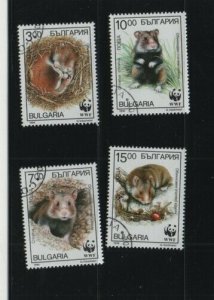 Thematic Stamps - BULGARIA 1994 WWF FUR ANIMALS 4v used
