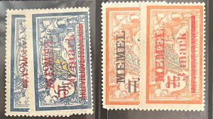 Memel 1920 SC 30-33 Mint set