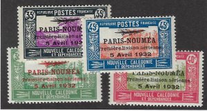 New Caledonia SC#190-193 Mint F-VF SCV$20.00...Worth a Close Look!