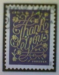 United States, Scott #5522, used(o), 2020, Thank You, (55¢), purple and gold
