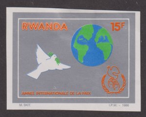 Rwanda 1271 Christmas, Intl. Peace Year 1986