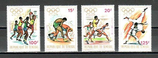 Senegal, Scott cat. 365-368. Munich Olympics issue.