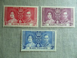 Basutoland, Scott# 15-17, MNH