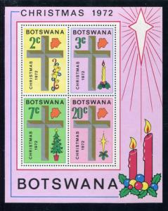 Botswana 95a, MNH, Christmas 1972: Cross, Christmas tree, Map.  x22078