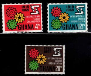 GHANA, Scott 375-377 MNH** ILO set