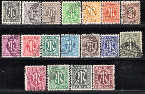 Germany AM Post Scott # 3N1 - 3N18, used