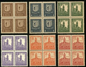 GERMANY WEST SAXONY #14N15-14N20 LEIPZIG Stamps Postage Blocks Collection MNH OG