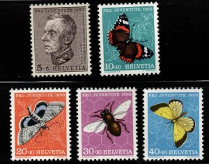 Switzerland Scott B196-B200 MNH** 1959  semi postal set CV $13.50