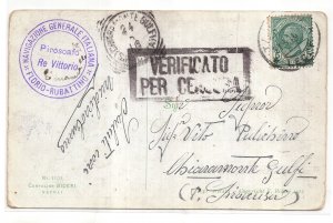 Florio Rubattino - Steambo Re Vittorio - Censorship